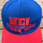 New York Giants Graphic Hat | Snap Back | Vintage 1990s NFL Football Blue Cap |