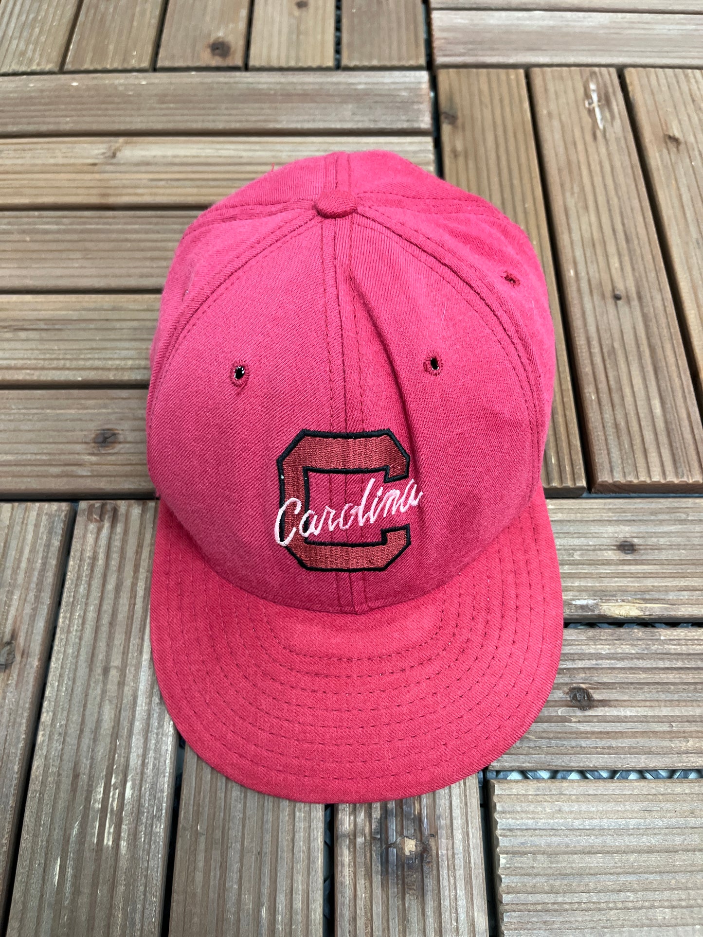 South Carolina Gamecocks Graphic Hat | Snap Back | Vintage 1990s College Sports Red Cap |