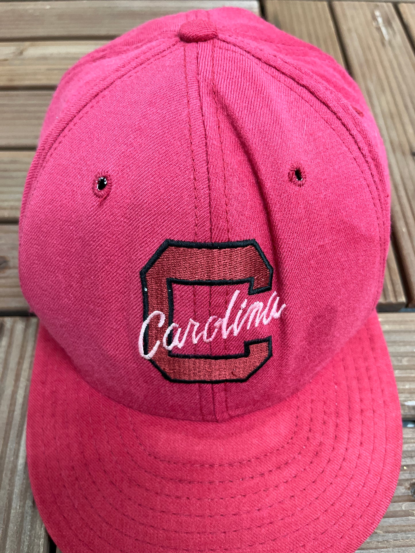 South Carolina Gamecocks Graphic Hat | Snap Back | Vintage 1990s College Sports Red Cap |