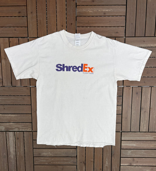 ShredEx Keystone, Colorado Graphic Tee | Size Large | Vintage 1990s White Promotional T-Shirt |