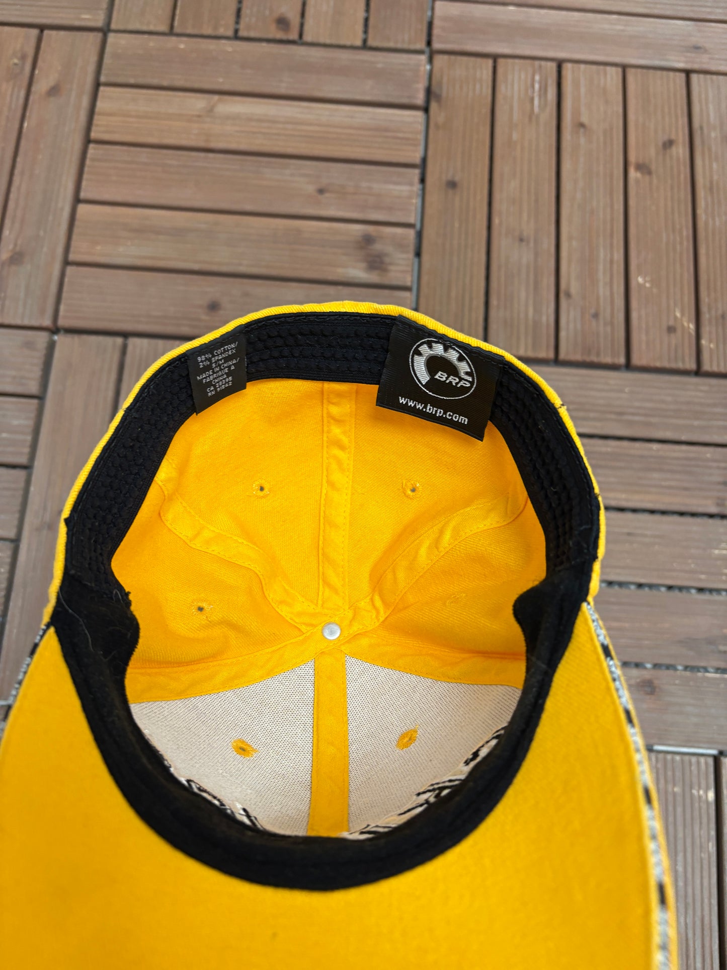 Ski-Doo Embroidered Graphic Hat | Small/Medium | Vintage 2000s Promotional Yellow Cap |