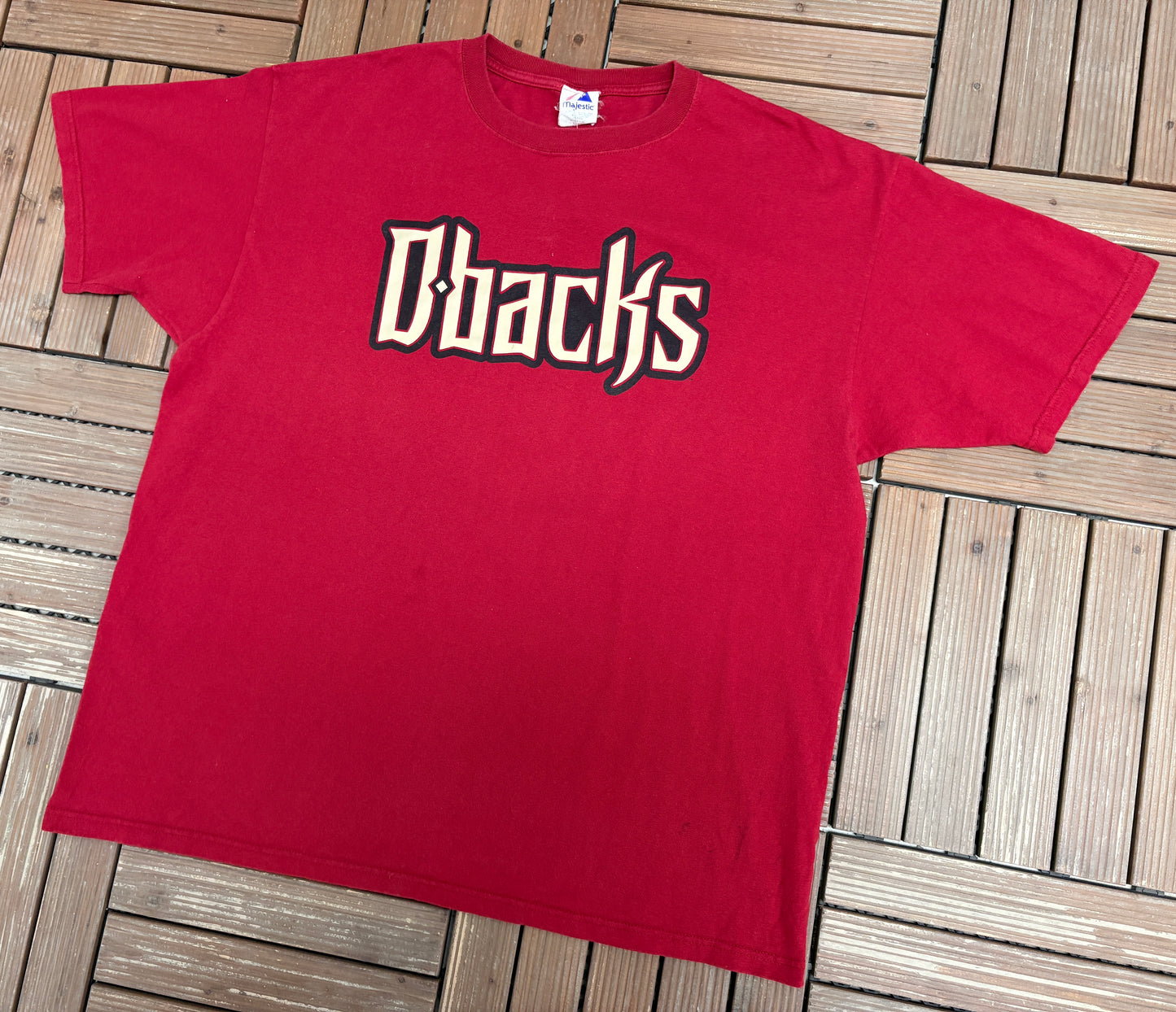 Arizona Diamondbacks Justin Upton Graphic Tee | Size XX-Large | Vintage 2000s MLB Baseball Red T-Shirt |