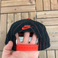 Nike Basketball Script Pinstripe Graphic Hat | Snap Back | Vintage 1990s Sports Specialties Black Cap |