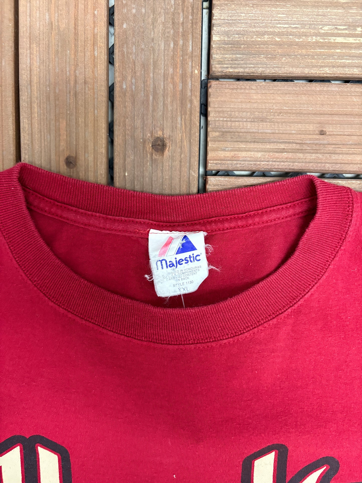Arizona Diamondbacks Justin Upton Graphic Tee | Size XX-Large | Vintage 2000s MLB Baseball Red T-Shirt |