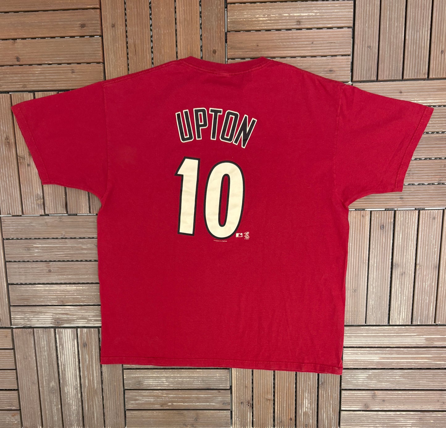 Arizona Diamondbacks Justin Upton Graphic Tee | Size XX-Large | Vintage 2000s MLB Baseball Red T-Shirt |