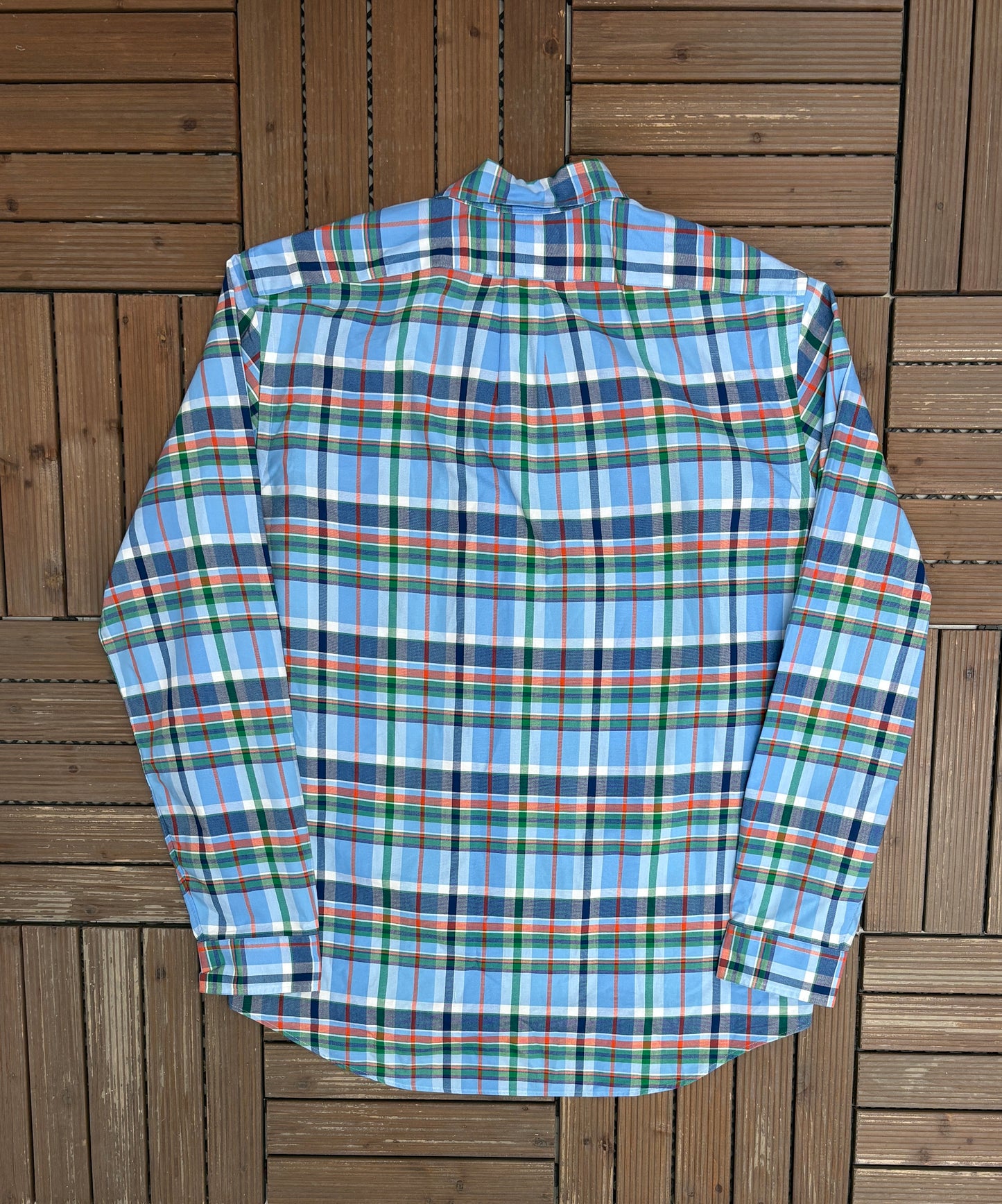 Ralph Lauren Plaid Button Down Shirt | Size X-Large | Branded Blue Button Down Collared Shirt |