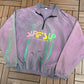 Surf's Up International Body Gear Graphic Windbreaker | One Size | Vintage 1990s Purple Light Jacket |