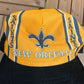 New Orleans Saints Graphic Hat | Snap Back | Vintage 1990s NFL Football Black Cap |