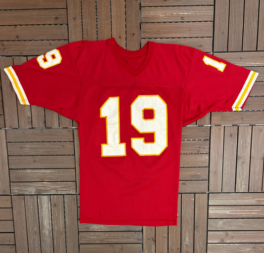 Kansas City Chiefs Joe Montana Football Jersey | Size Large | Vintage 1990s NFL Football Red Jersey |