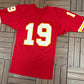 Kansas City Chiefs Joe Montana Football Jersey | Size Large | Vintage 1990s NFL Football Red Jersey |