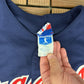 Atlanta Braves David Justice Baseball Jersey | Size Medium | Vintage 1990s MLB Baseball Blue Jersey |