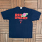 Red Dwarf The Ultimate Marathon Graphic Tee | Size X-Large | Vintage 1990s Television Series Blue T-Shirt |