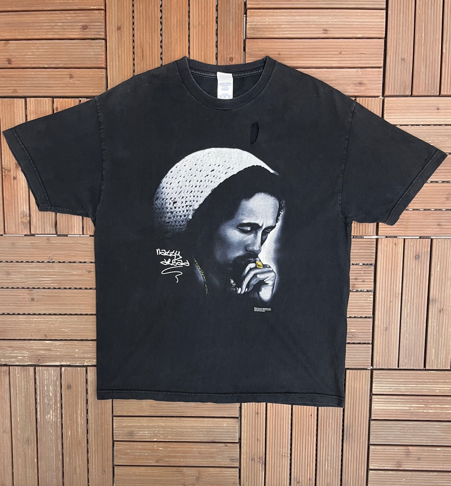 Bob Marley Natty Dread Graphic Tee | Size X-Large | Vintage 2000s Promotional Reggae Music Black T-Shirt |