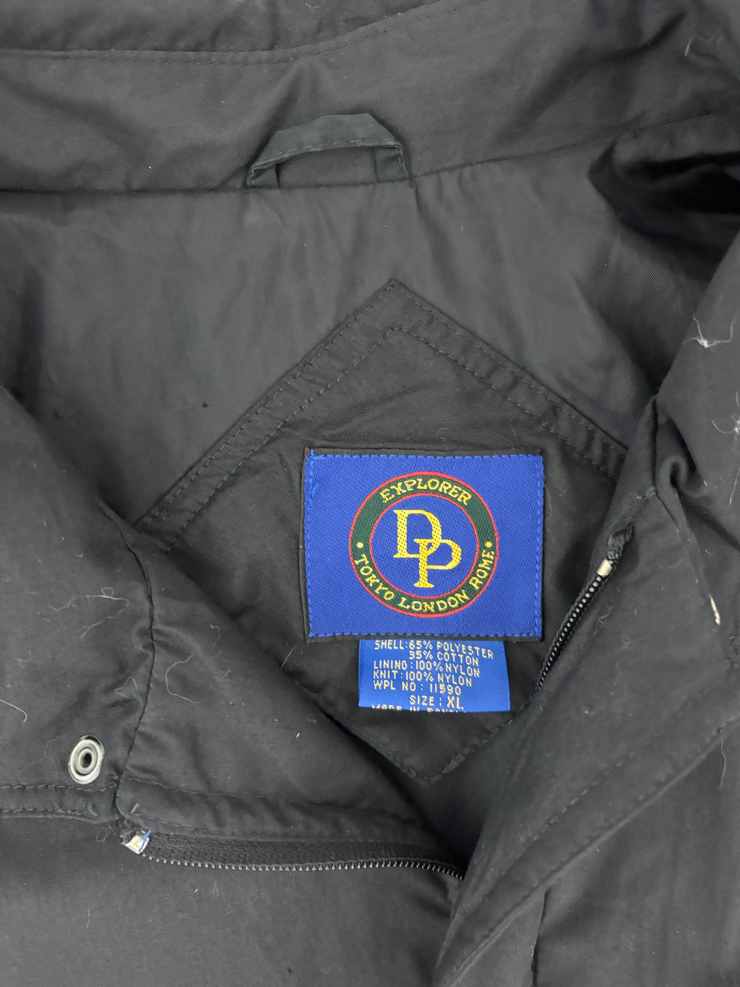 MTM Enterprises Windbreaker Jacket | Size X-Large | Vintage 2000s Promotional Black Windbreaker |