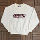 Chiovitti Racing Embroidered Graphic Crewneck | Size X-Large | Vintage 1990s Racing White Sweater |