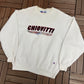 Chiovitti Racing Embroidered Graphic Crewneck | Size X-Large | Vintage 1990s Racing White Sweater |