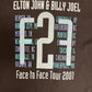 Billy Joel & Elton John Face To Face Tour 2001 Graphic Tee | Size X-Large | Vintage 2000s Music Black T-Shirt |