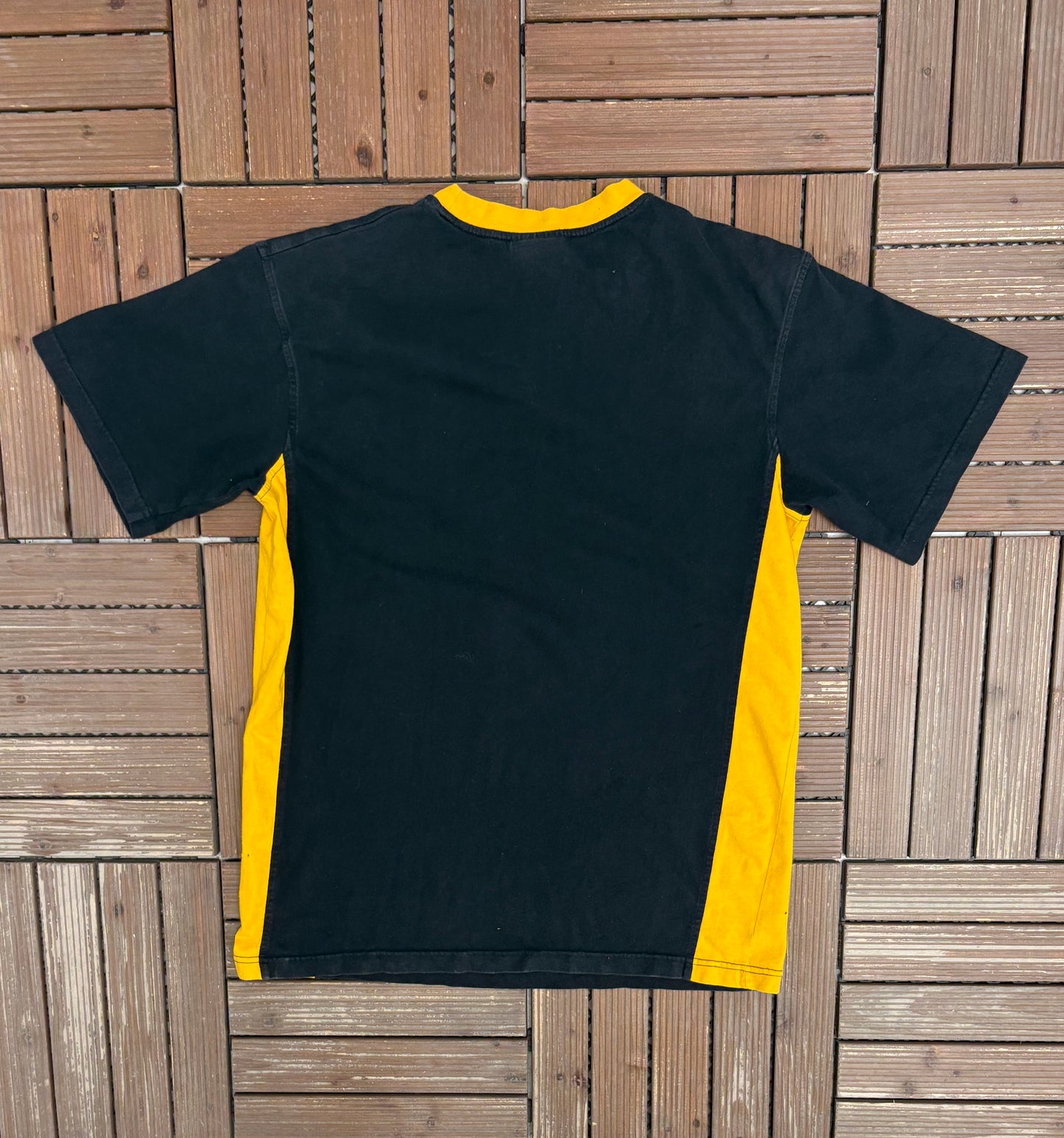 Pittsburgh Steelers Embroidered Graphic Tee | Size Large | Vintage 2000s NFL Football Black T-Shirt |