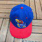 Kansas Jayhawks Embroidered Graphic Hat | Metal Clasp | Vintage 1990s Starter Blue Cap |