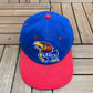 Kansas Jayhawks Embroidered Graphic Hat | Metal Clasp | Vintage 1990s Starter Blue Cap |