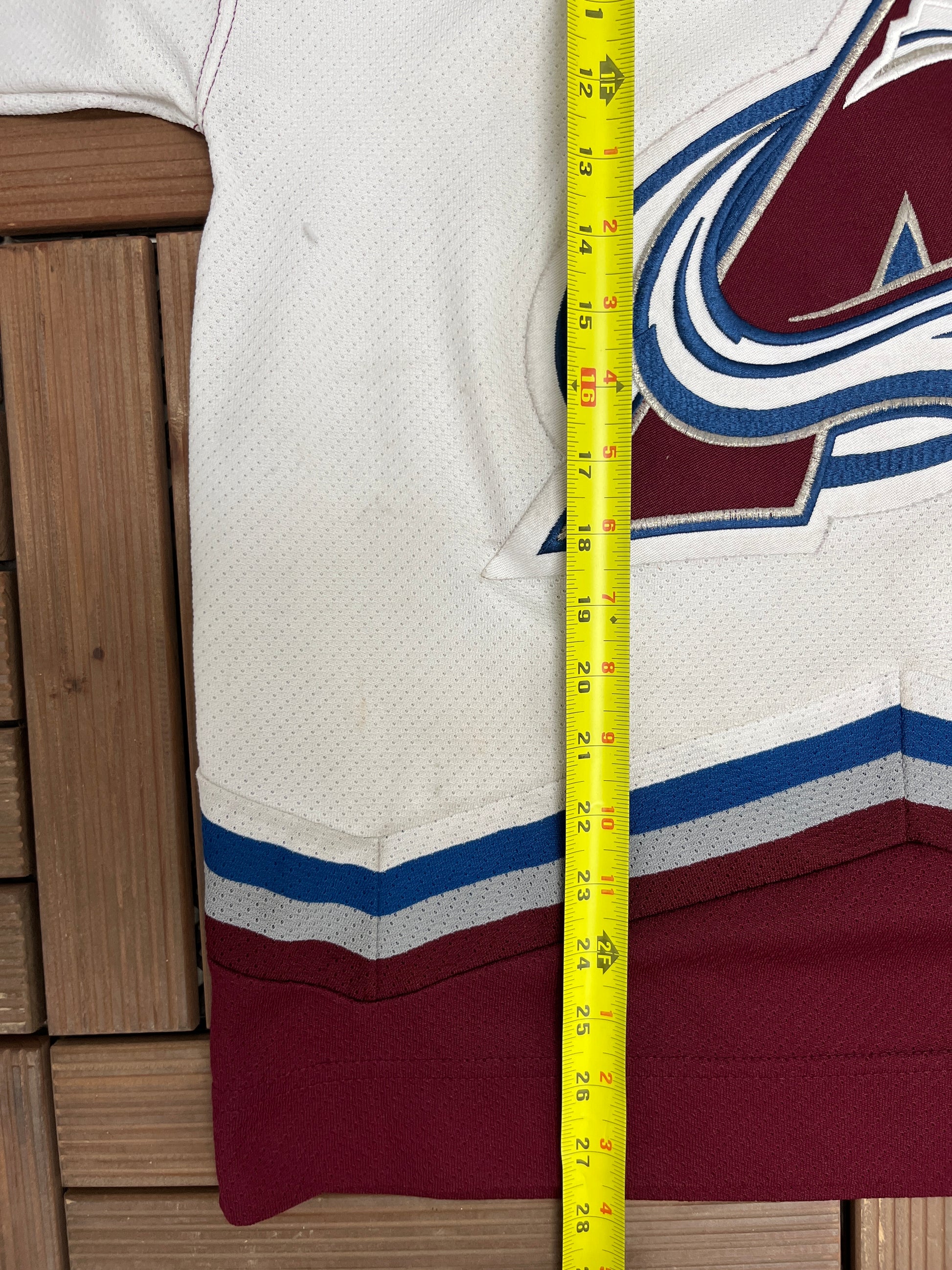 Colorado Avalanche Stitched Hockey Jersey | Size Small | Vintage 1990s NHL  Hockey White CCM Jersey 