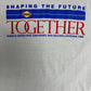 Sunoco Shaping The Future Together Graphic Tee | Size Large | Vintage 1980s Promotional Grey T-Shirt |