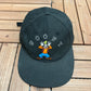 Goofy Embroidered Graphic Hat | Metal Clasp | Vintage 1990s Disney Promotional Black Cap |