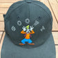Goofy Embroidered Graphic Hat | Metal Clasp | Vintage 1990s Disney Promotional Black Cap |