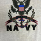 United States Navy Graphic Tee | Size X-Large | Vintage 1990s College Grey T-Shirt |