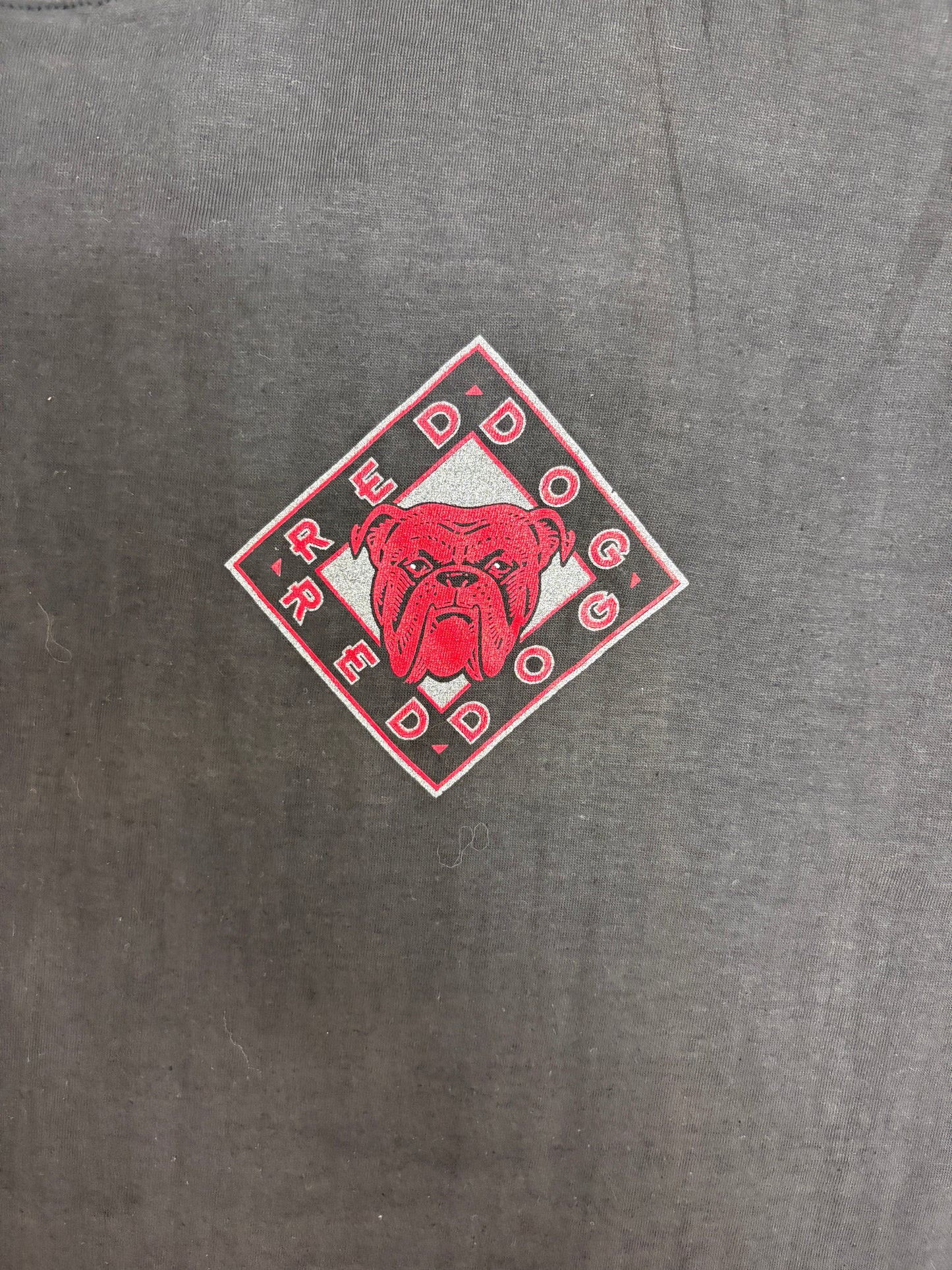 Red Dog Beer Graphic Tee | One Size Fits All | Vintage 1990s Promotional Black T-Shirt |