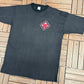 Red Dog Beer Graphic Tee | One Size Fits All | Vintage 1990s Promotional Black T-Shirt |