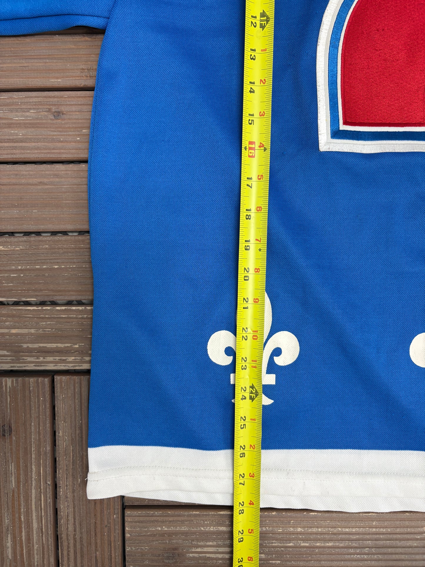 Quebec Nordiques Hockey Jersey | Size Large | Vintage 1990s NHL Hockey Blue Jersey |