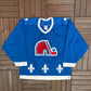 Quebec Nordiques Hockey Jersey | Size Large | Vintage 1990s NHL Hockey Blue Jersey |