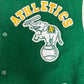 Oakland Athletics Stitched Varsity Jacket | Size X-Large | Vintage 1980s MLB Baseball Green Jacket |