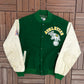 Oakland Athletics Stitched Varsity Jacket | Size X-Large | Vintage 1980s MLB Baseball Green Jacket |