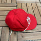 Budweiser King Of Beers Graphic Hat | Metal Clasp | Vintage 1990s Promotional Red Cap |