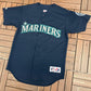 Seattle Mariners Kenji Johjima Baseball Jersey | Size Medium | Vintage 2000s MLB Baseball Blue Jersey |