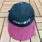 Toronto Spell Out Embroidered Graphic Hat | Metal Clasp | Vintage 1990s Tourist Blue Cap |
