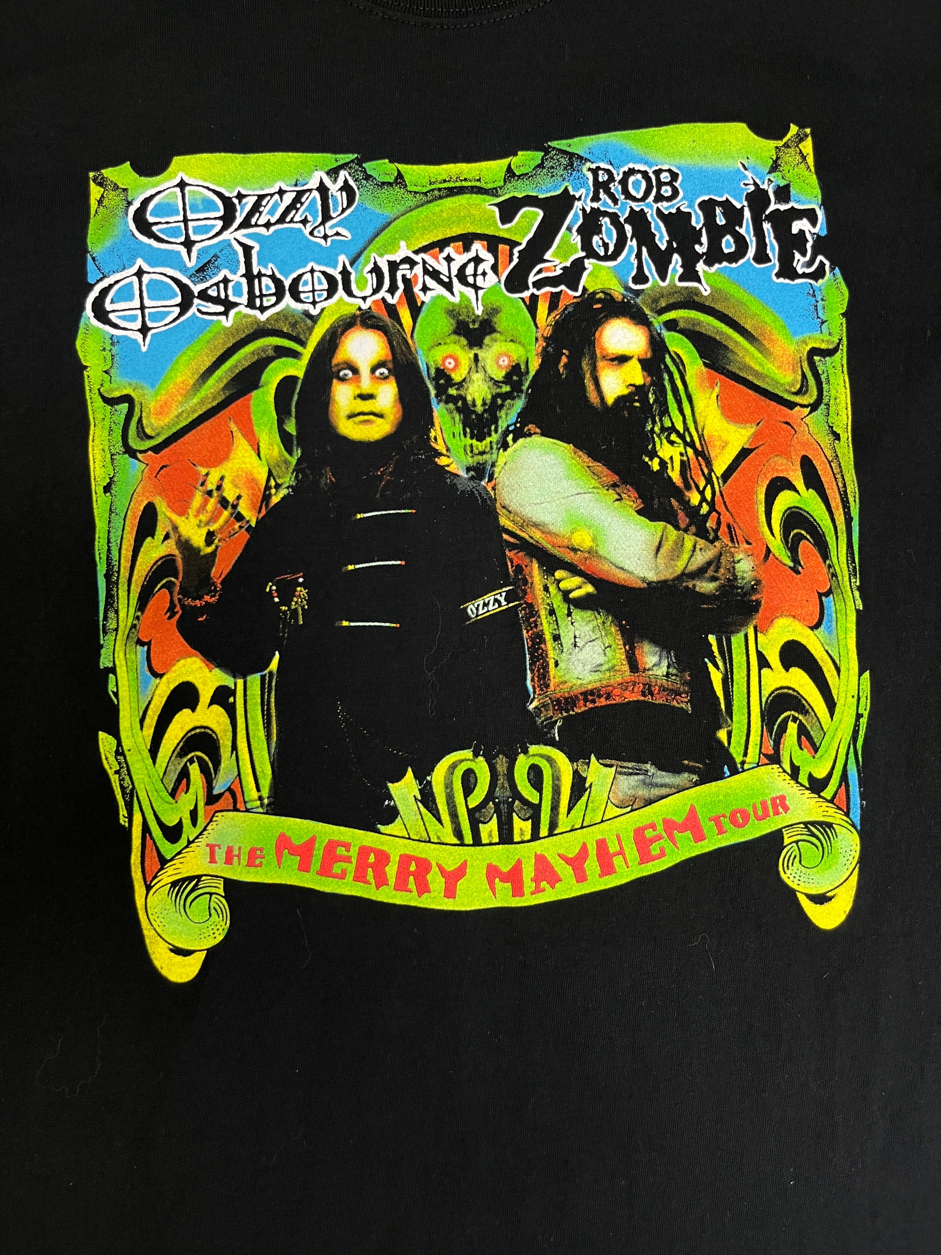 Ozzy Osbourne & Rob Zombie The Merry Mayhem Tour 2001 Graphic Tee | Si –  Treat Yo Self Vintage Clothing