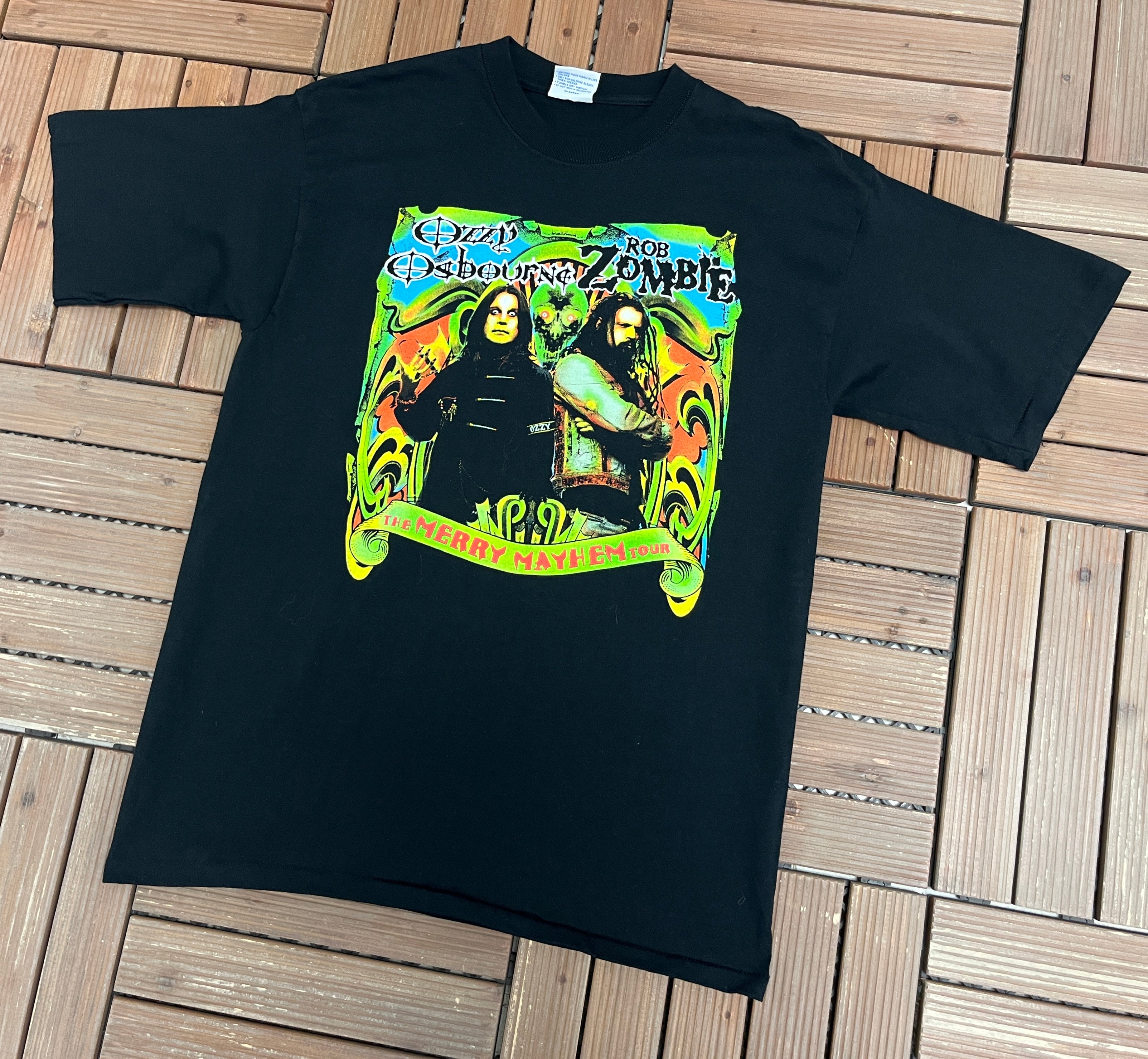 Ozzy Osbourne & Rob Zombie The Merry Mayhem Tour 2001 Graphic Tee