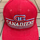 Montreal Canadiens Stitched Graphic Hat | Snap Back | Vintage 1990s NHL Hockey Red Cap |