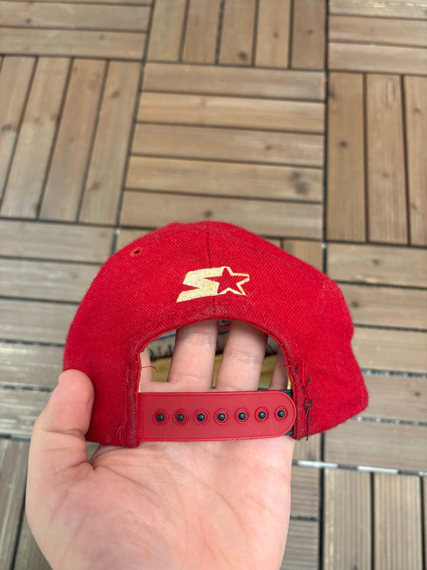 Montreal Canadiens Stitched Graphic Hat | Snap Back | Vintage 1990s NHL Hockey Red Cap |