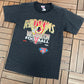 Washington Redskins Football Graphic Tee | Size X-Large | Vintage 1990s Single Stitch NFL Football Dark Grey T-Shirt |