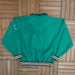 Mickey Mouse Golfing Embroidered Graphic Windbreaker | Size XX-Large | Vintage 1990s Promotional Green Jacket |