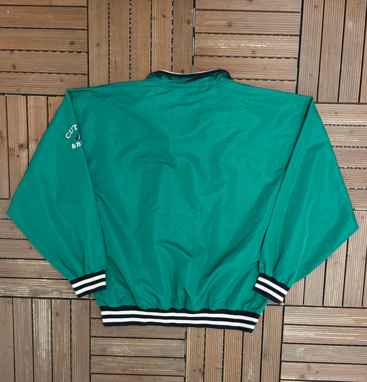 Mickey Mouse Golfing Embroidered Graphic Windbreaker | Size XX-Large | Vintage 1990s Promotional Green Jacket |