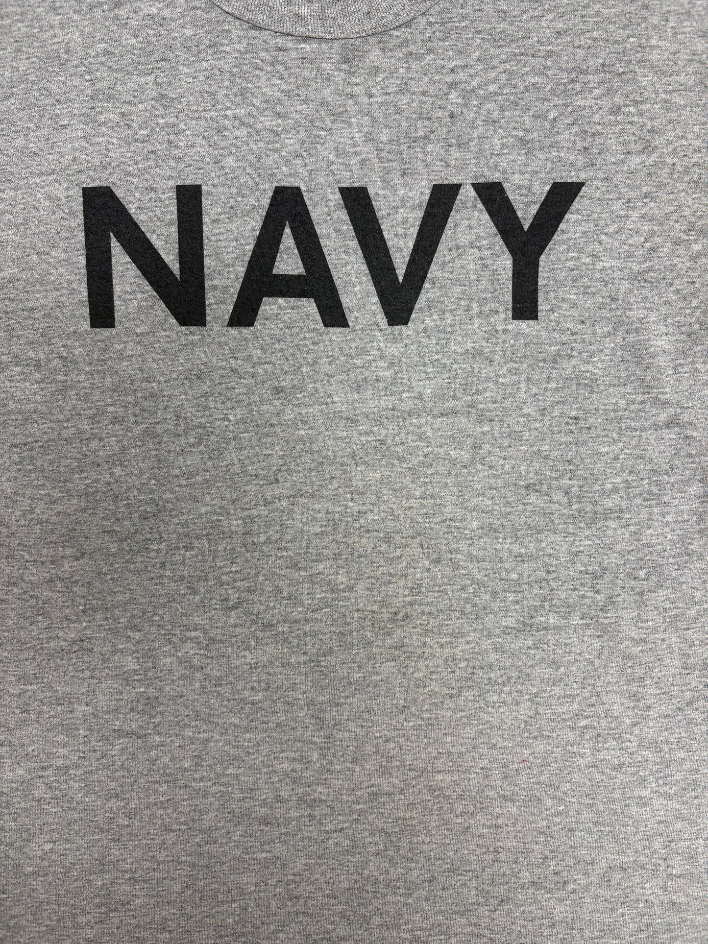 United States Navy Graphic Tee | Size Large | Vintage 1990s Military Grey T-Shirt |