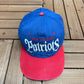 New England Patriots Embroidered Graphic Hat | Snap Back | Vintage 1990s NFL Football Blue Hat |