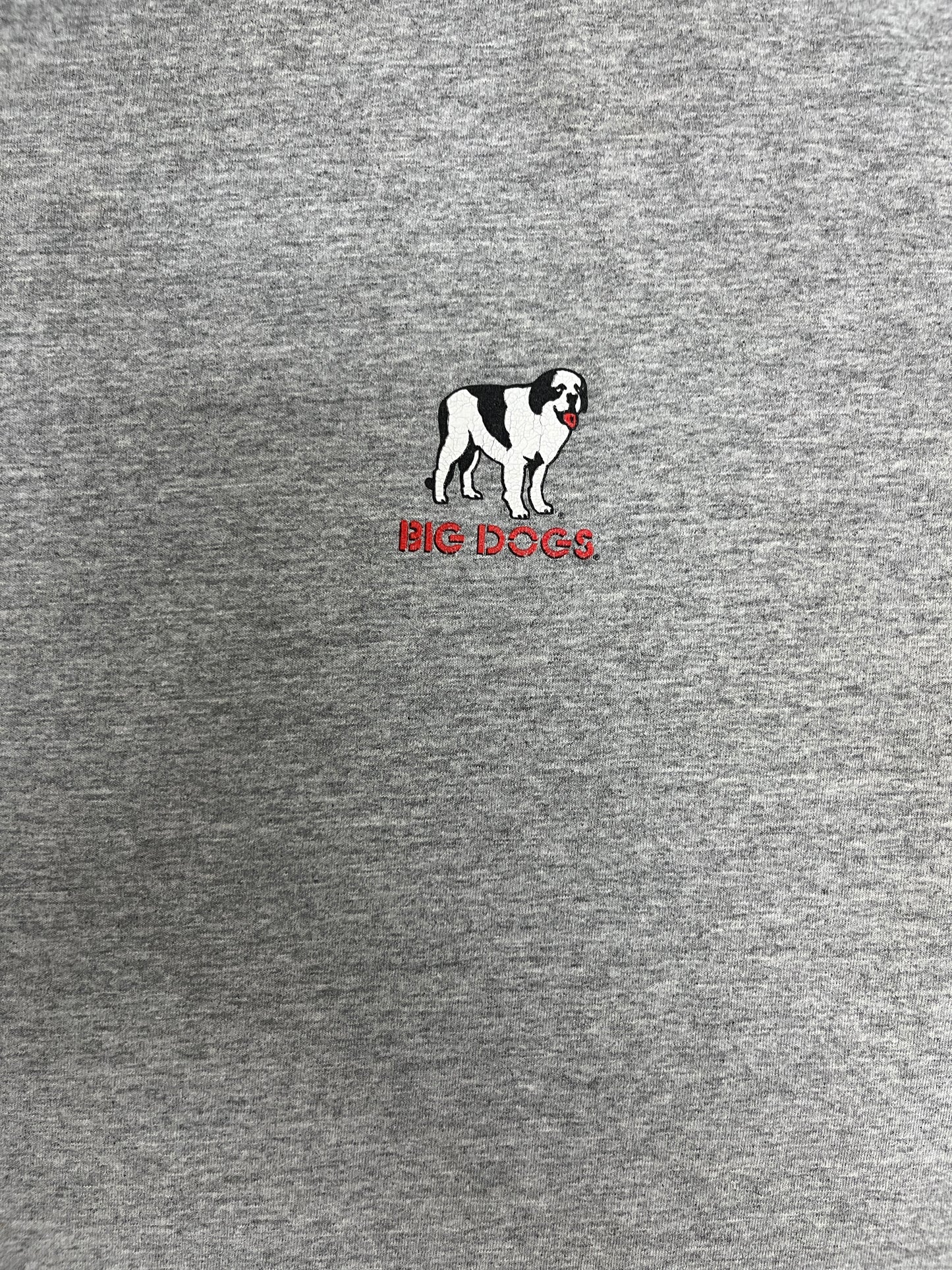 Big Dogs All American Muscle Graphic Tee | Size X-Large | Vintage 2000s Cartoon Dog Grey T-Shirt |