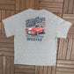 Big Dogs All American Muscle Graphic Tee | Size X-Large | Vintage 2000s Cartoon Dog Grey T-Shirt |