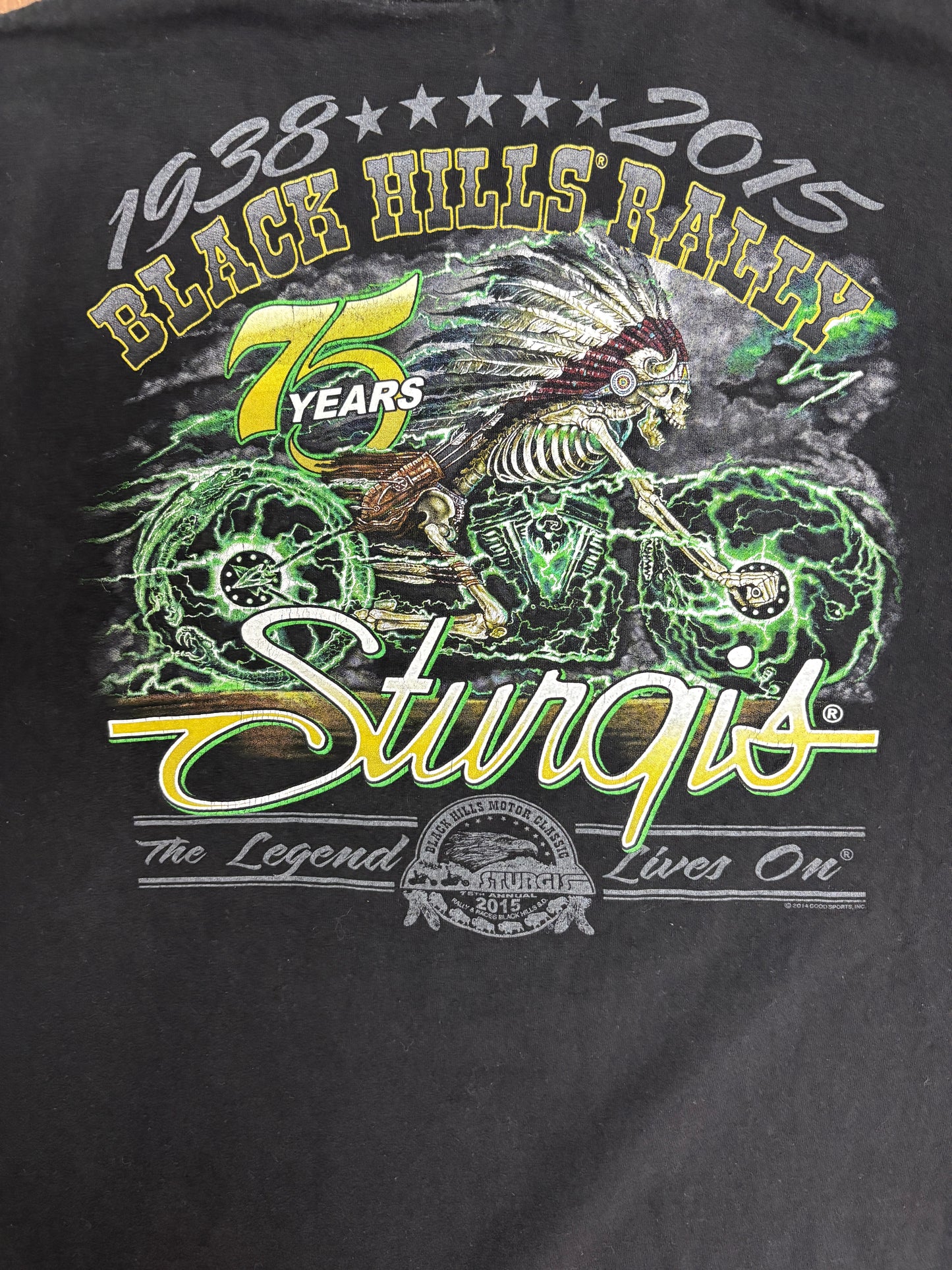 Sturgis Black Hills Rally Graphic Tee | Size XX-Large | Vintage 2000s Biker Black T-Shirt |